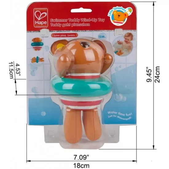 Jucarie baie Hape - Teddy inotatorul vesel Jucarie baie Hape - Teddy inotatorul vesel