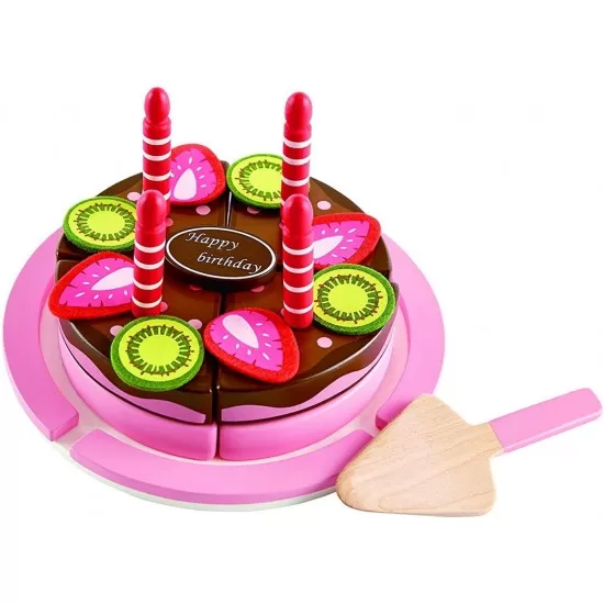 Set de joaca din lemn Hape - Tort cu 2 arome Set de joaca din lemn Hape - Tort cu 2 arome