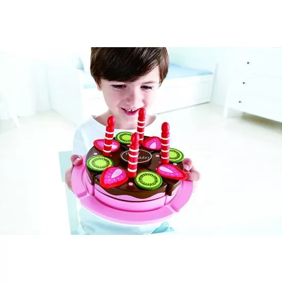 Set de joaca din lemn Hape - Tort cu 2 arome Set de joaca din lemn Hape - Tort cu 2 arome