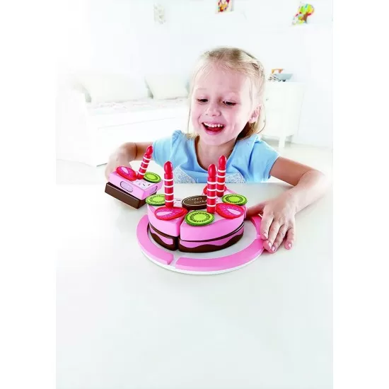 Set de joaca din lemn Hape - Tort cu 2 arome Set de joaca din lemn Hape - Tort cu 2 arome