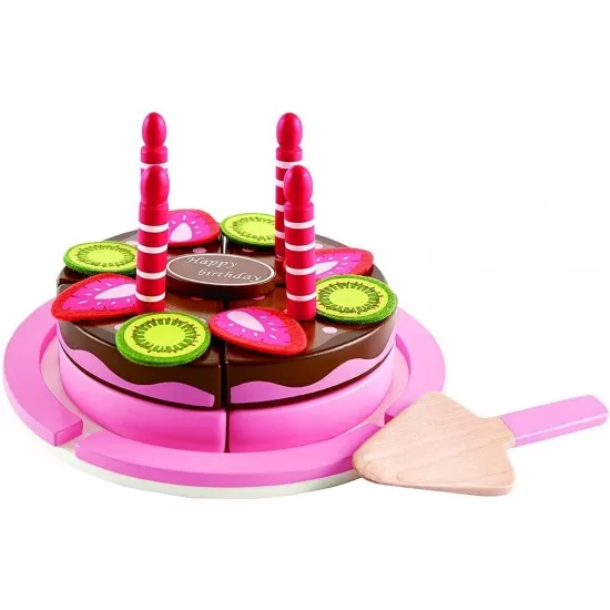Set de joaca din lemn Hape - Tort cu 2 arome Set de joaca din lemn Hape - Tort cu 2 arome