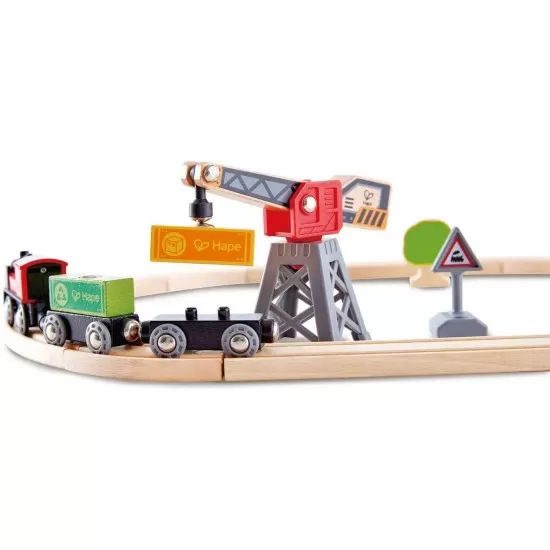 Set tren livrare marfa Hape Set tren livrare marfa Hape