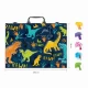 Set de desen Deluxe Happi Hobbi Art Case cu 100 de accesorii Dinozaur Set de desen Deluxe Happi Hobbi Art Case cu 100 de accesorii Dinozaur