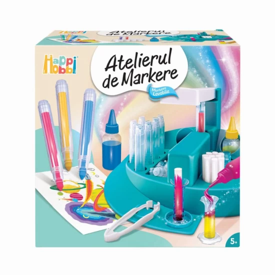 Set creativ, Atelierul de markere Happi Hobbi, +5 ani