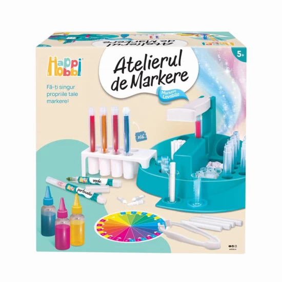Set creativ, Atelierul de markere Happi Hobbi, +5 ani