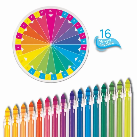 Set creativ, Atelierul de markere Happi Hobbi, +5 ani