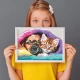 Set pictura pe numere Catelus si Pisicuta Paint and Frame