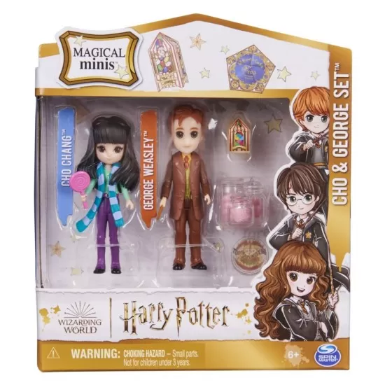 Set 2 figurine Cho si George Harry Potter Wizarding World Magical Minis Set 2 figurine Cho si George Harry Potter Wizarding World Magical Minis