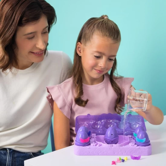 Set de joaca 5 oua Hatchimals Alive Neon Rainbow