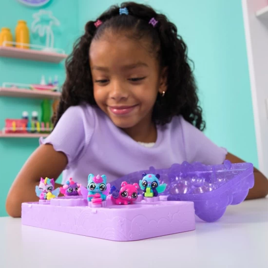 Set de joaca 5 oua Hatchimals Alive Neon Rainbow