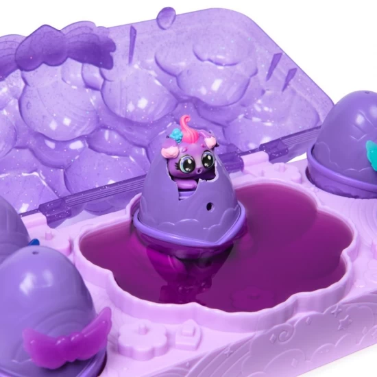 Set de joaca 5 oua Hatchimals Alive Neon Rainbow