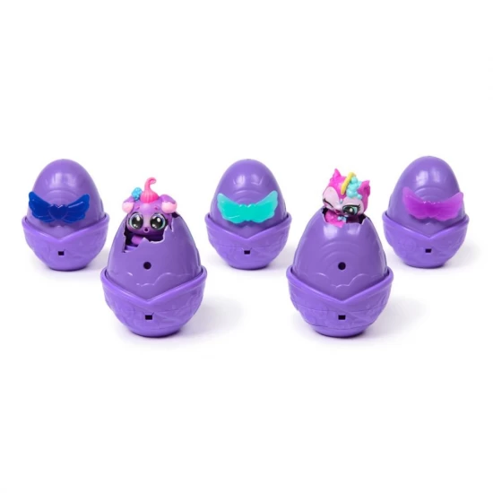 Set de joaca 5 oua Hatchimals Alive Neon Rainbow