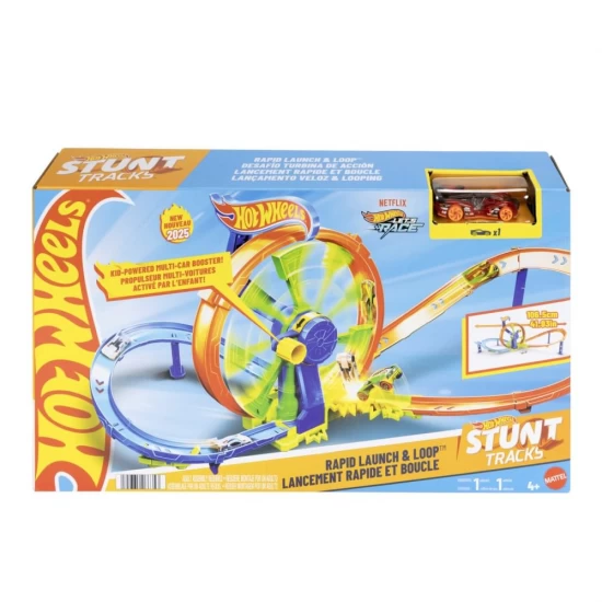 Cursa lansare rapida in bucla Hot Wheel Stunt Tracks Cursa lansare rapida in bucla Hot Wheel Stunt Tracks