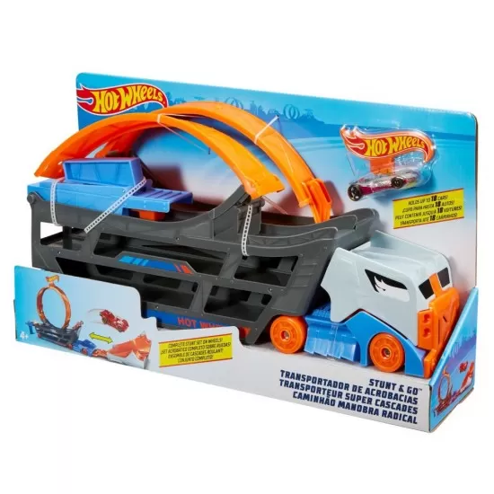 Camion Hot Wheels cu pista de lansare Stunt & Go Camion Hot Wheels cu pista de lansare Stunt & Go
