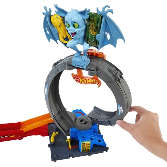 Pista inamicilor Hot Wheels City - Bucla Liliacului