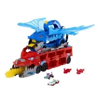 Set de joaca Hot Wheels City Transportator Suprem cu 2 dragoni