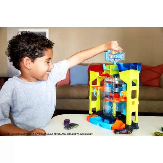Set de joaca Hot Wheels culori schimbatoare - Spalatorie
