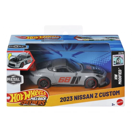 Masinuta metalica cu sistem pull back 2023 Nissan Z Custom HW Modified Hot Wheels scara 1:43 