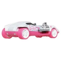 Masinuta metalica cu sistem pull back Barbie Twin Mill Street Power Hot Wheels scara 1:43 