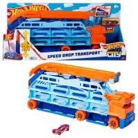 Mega transportator masini si pista de lansare Hot Wheels