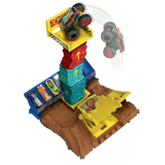 Set de joaca Hot Wheels Monster Truck Arena Smashers - Provocarea saritura cu masina Set de joaca Hot Wheels Monster Truck Arena Smashers - Provocarea saritura cu masina