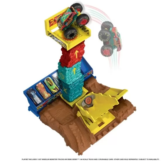 Set de joaca Hot Wheels Monster Truck Arena Smashers - Provocarea saritura cu masina Set de joaca Hot Wheels Monster Truck Arena Smashers - Provocarea saritura cu masina