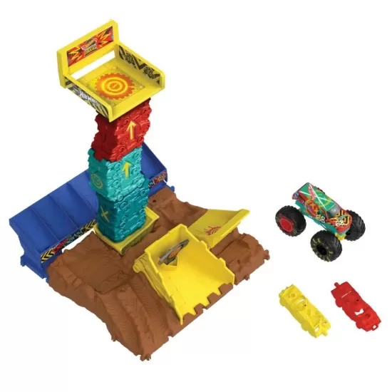 Set de joaca Hot Wheels Monster Truck Arena Smashers - Provocarea saritura cu masina Set de joaca Hot Wheels Monster Truck Arena Smashers - Provocarea saritura cu masina