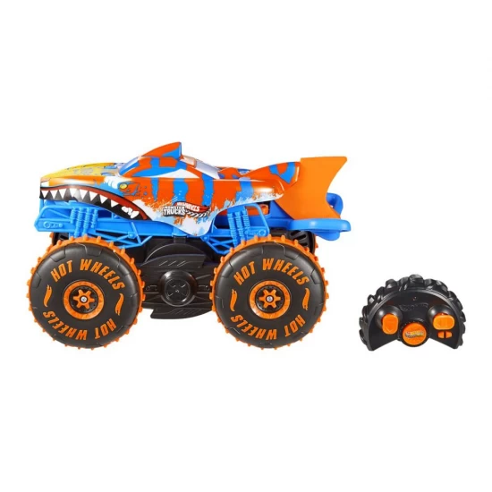 Masina cu telecomanda Hot Wheels Monster Truck Sharks vs Dinos Tiger Shark Climber