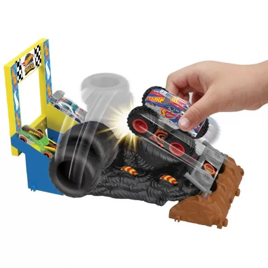Set de joaca Hot Wheels Monster Trucks Entry Challenge Arena Smashers - Provocarea Smash Race Set de joaca Hot Wheels Monster Trucks Entry Challenge Arena Smashers - Provocarea Smash Race