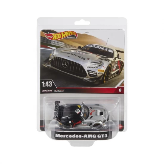 Masinuta metalica Mercedes AMG GT3 scara 1:43 Hot Wheels Premium Real Riders Masinuta metalica Mercedes AMG GT3 scara 1:43 Hot Wheels Premium Real Riders