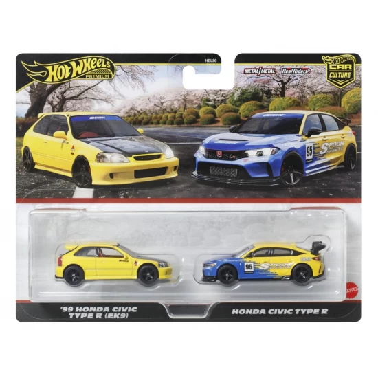 Set 2 masinute metalice Hot Wheels Premium Honda Civic 99 Typer R EK9 si Honda Civic Typer R scara 1:64 Set 2 masinute metalice Hot Wheels Premium Honda Civic 99 Typer R EK9 si Honda Civic Typer R scara 1:64