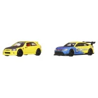 Set 2 masinute metalice Hot Wheels Premium Honda Civic 99 Typer R EK9 si Honda Civic Typer R scara 1:64