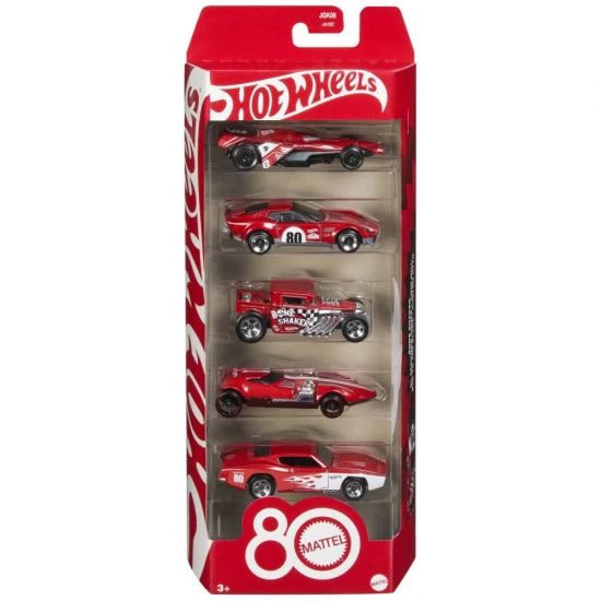 Set 5 masinute metalice aniversare 80 de ani Hot Wheels scara 1:64 Set 5 masinute metalice aniversare 80 de ani Hot Wheels scara 1:64