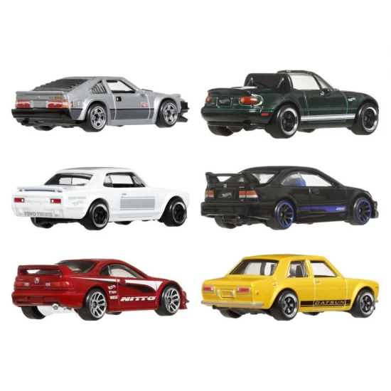 Set 6 masinute metalice Hot Wheels Silver Series tematica japoneza Set 6 masinute metalice Hot Wheels Silver Series tematica japoneza