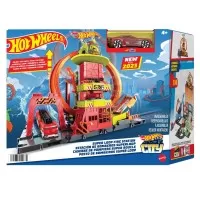 Statia de pompieri Super Loop Hot Wheels 