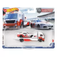 Transportator Aero Lift Hot Wheels cu masinuta Toyota 21 GR Supra scara 1:64