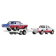 Transportator Hot Wheels Chevy Silverado 3500 88 cu masinuta Chevy Nova 63 scara 1:64