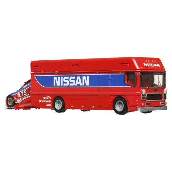 Transportator Hot Wheels Euro Hauler cu masinuta Nissan 300 ZX GTS scara 1:64