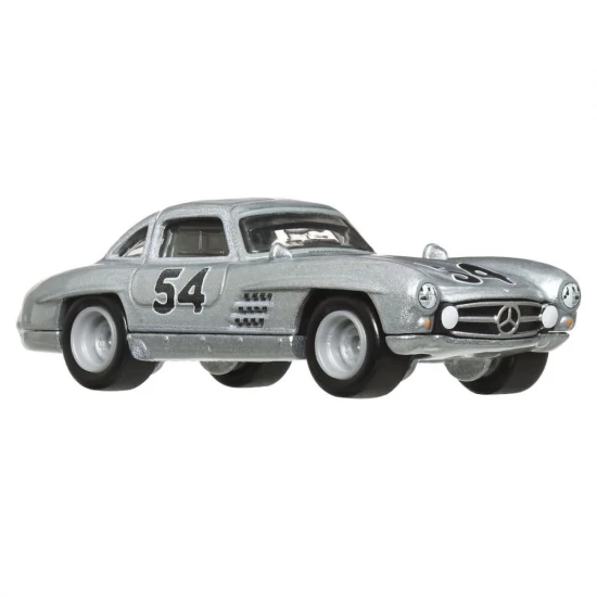 Transportator Hot Wheels Mercedes-Benz 55 Blaues Wunder cu masinuta Mercedes-Benz 300 SL scara 1:64 Transportator Hot Wheels Mercedes-Benz 55 Blaues Wunder cu masinuta Mercedes-Benz 300 SL scara 1:64