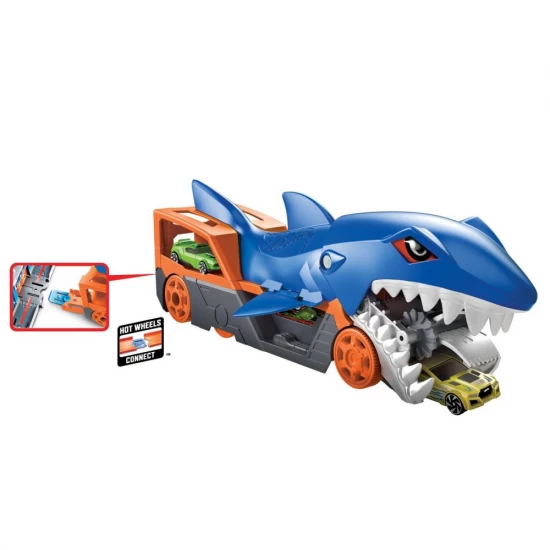 Transportator Hot Wheels rechin cu masinuta inclusa
