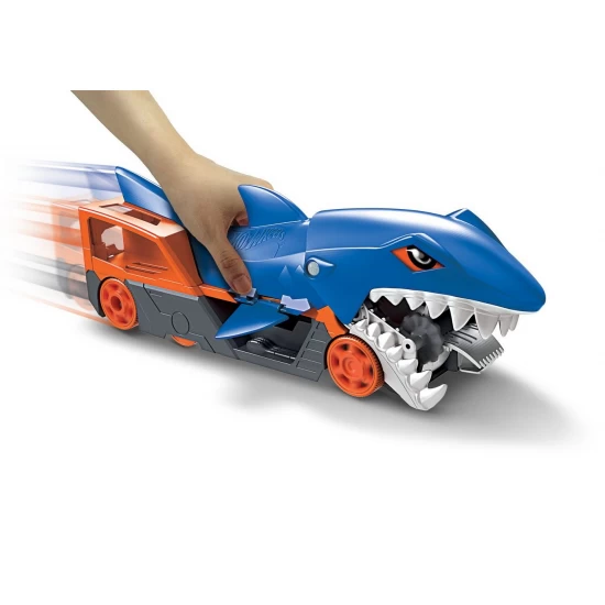 Transportator Hot Wheels rechin cu masinuta inclusa
