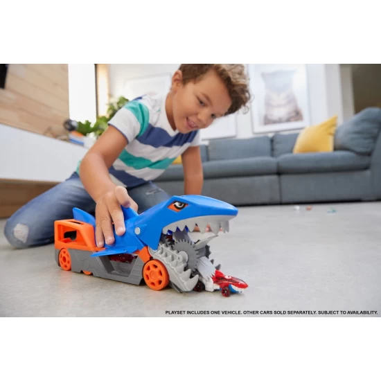 Transportator Hot Wheels rechin cu masinuta inclusa