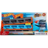 Mega transportator masini si pista 2 in 1 Hot Wheels