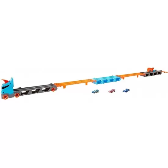 Mega transportator masini si pista 2 in 1 Hot Wheels