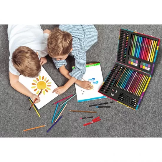 Set pentru desen Deluxe cu 100 accesorii Set pentru desen Deluxe cu 100 accesorii