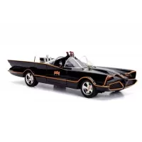 Masinuta RC Batmobile scara 1:18 cu 2 figurine Batman si Robin