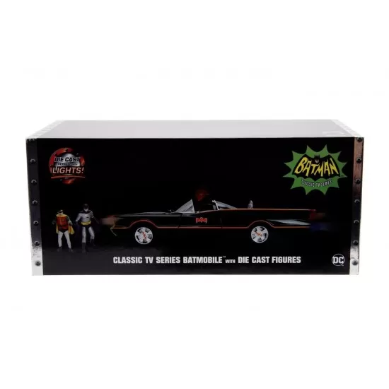 Masinuta RC Batmobile scara 1:18 cu 2 figurine Batman si Robin Masinuta RC Batmobile scara 1:18 cu 2 figurine Batman si Robin