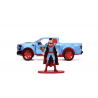 Set figurina Superman cu masinuta metalica  2017 Ford F150 Raptor scara 1:32