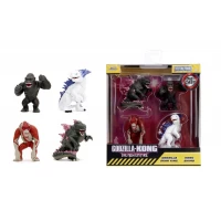 Set 4 figurine metalice Jada Godzilla 6.5 cm