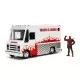 Set camionul de mancare Marvel scara 1:24 si figurina metalica Deadpool Set camionul de mancare Marvel scara 1:24 si figurina metalica Deadpool